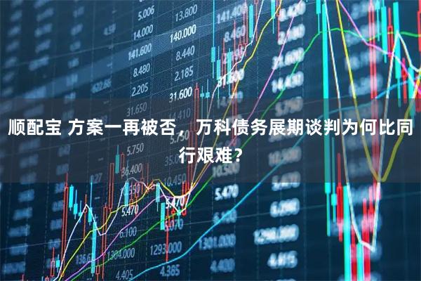 顺配宝 方案一再被否，万科债务展期谈判为何比同行艰难？