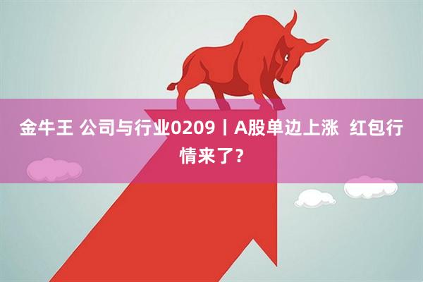 金牛王 公司与行业0209丨A股单边上涨  红包行情来了？